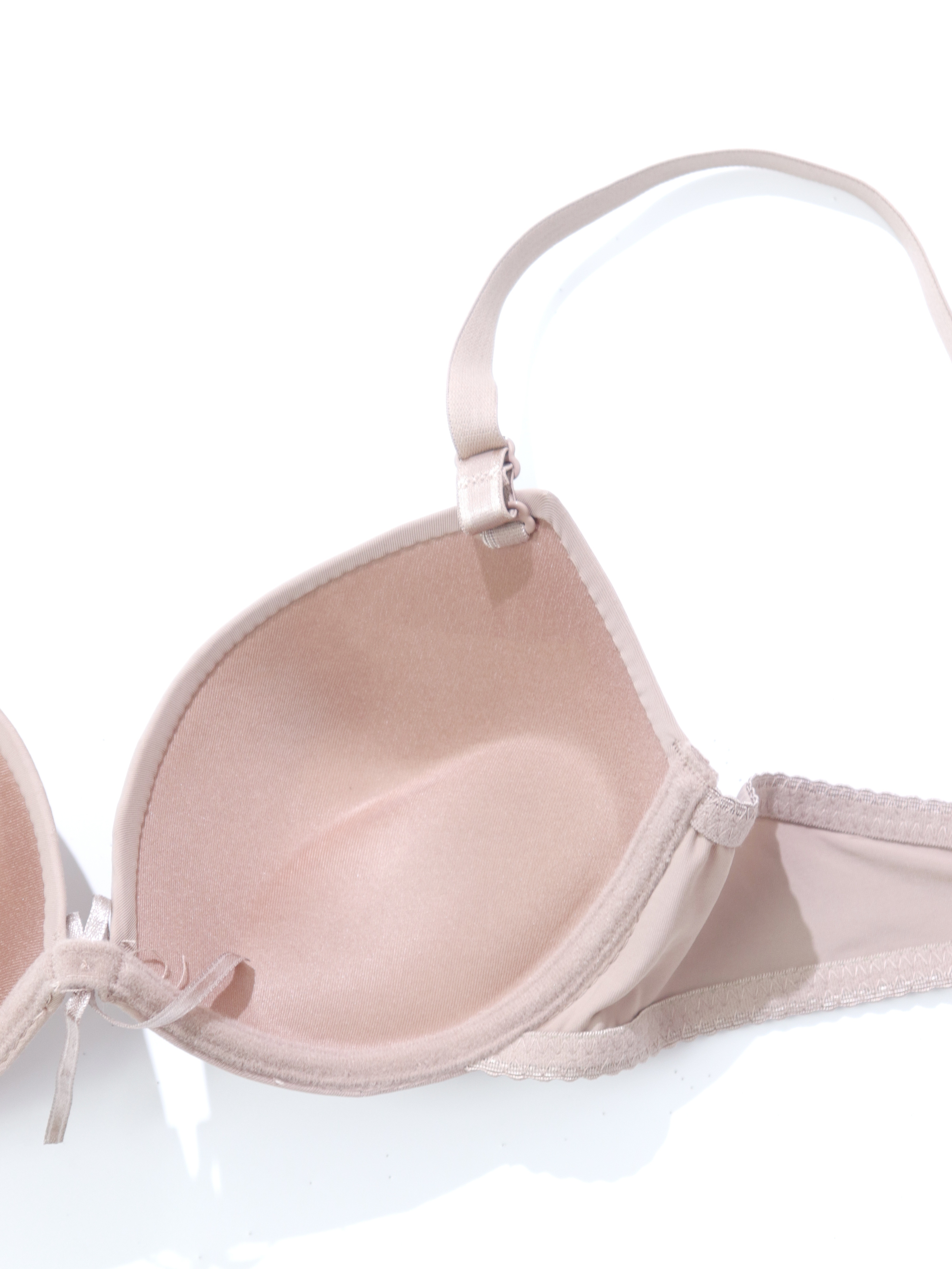 New Pink Solid Women Sexy Push Up Bra Padded Simple Straps