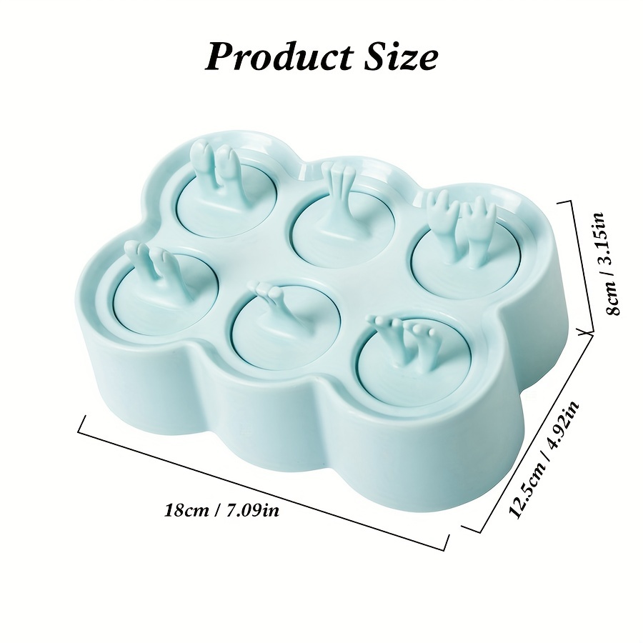 Popsicle Mold Set 4 Pieces Homemade Silicone Popsicle Maker Easy Release  Ice Cream Molds Reusable DIY Pop Molds (Ice World, Blue)