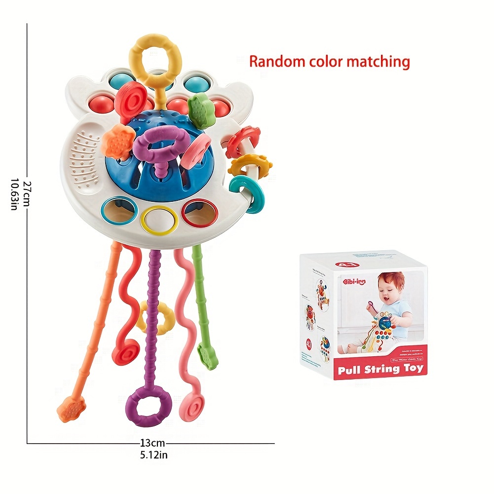 Acheter Jouets éducatifs de développement sensoriel Montessori pour bébé,  ficelle de traction, entraînement à la préhension des doigts, jouet  d'apprentissage précoce, dentition sans BPA, 1 à 3 ans