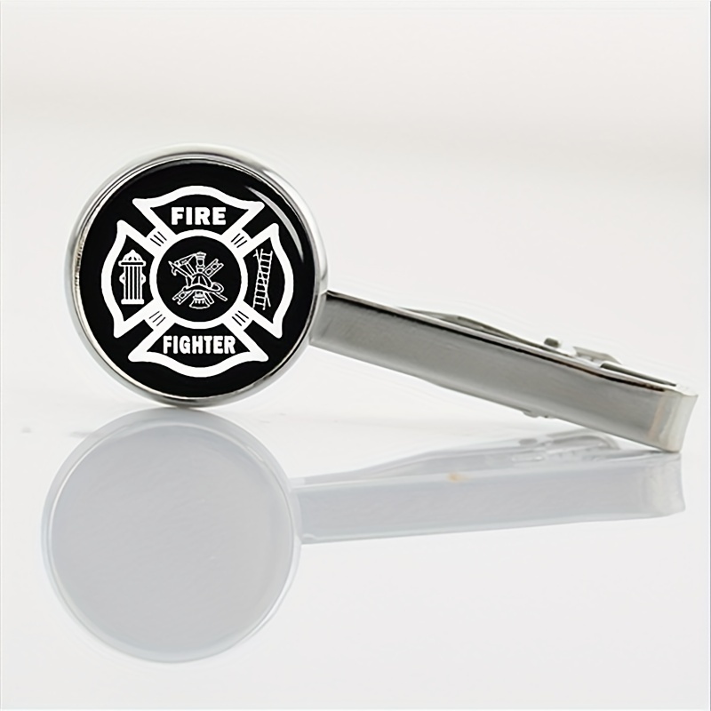Vintage Alloy Fire Dept Tie Clip