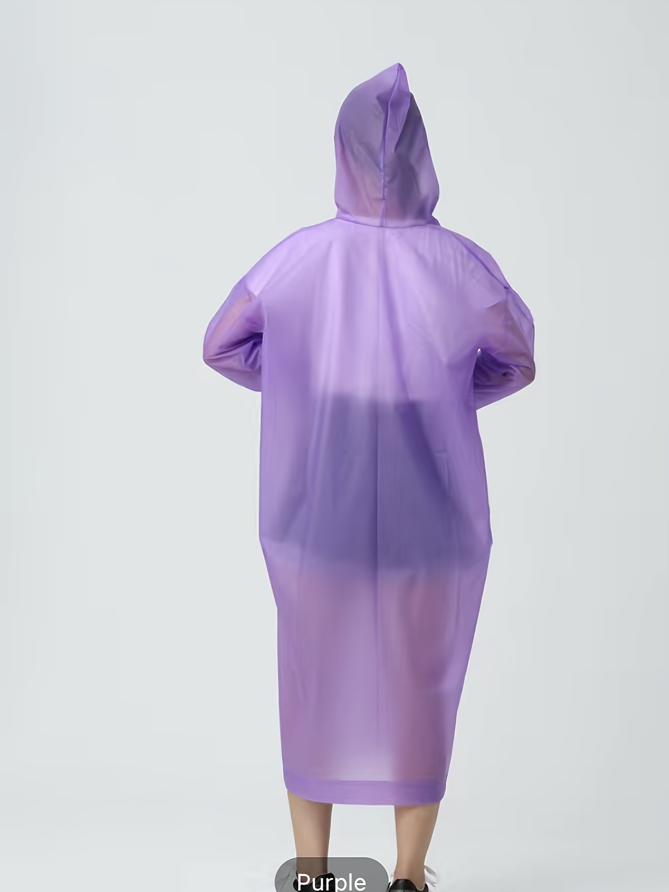 Chubasquero impermeable reutilizable de plástico EVA para hombre y mujer,  poncho con capucha para senderismo y montar, capa de lluvia, a la moda,  novedad