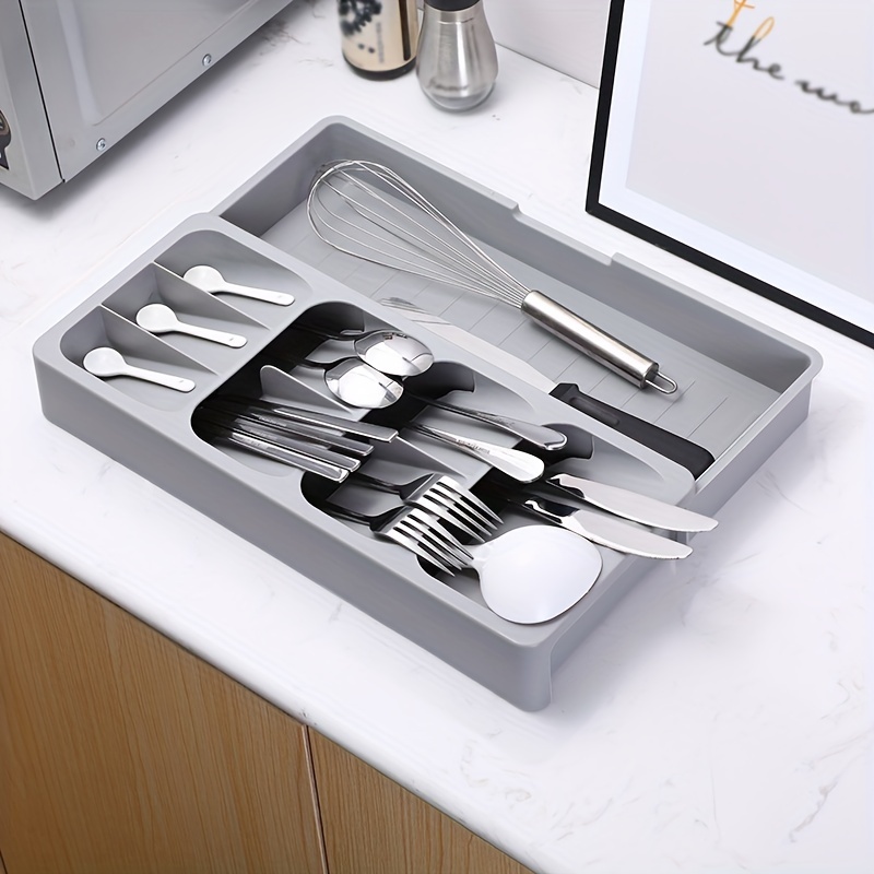 Kitchen Cutlery Storage Tray Knife holder Kitchen Organizer Kitchen Container  Spoon Fork Storage Separation Knife Block Holder