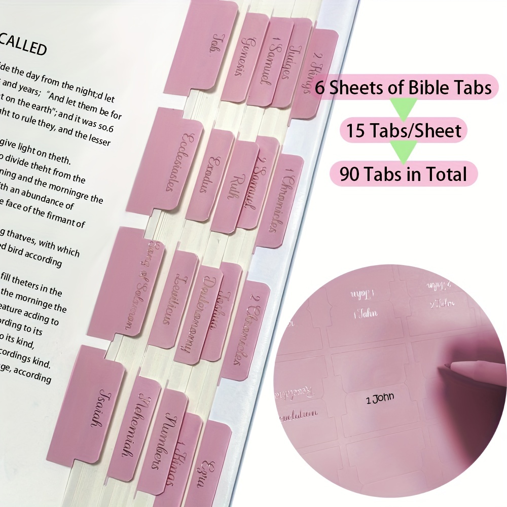 Bible Index Tabs Stickers Large Print Purple edged Tabs For - Temu