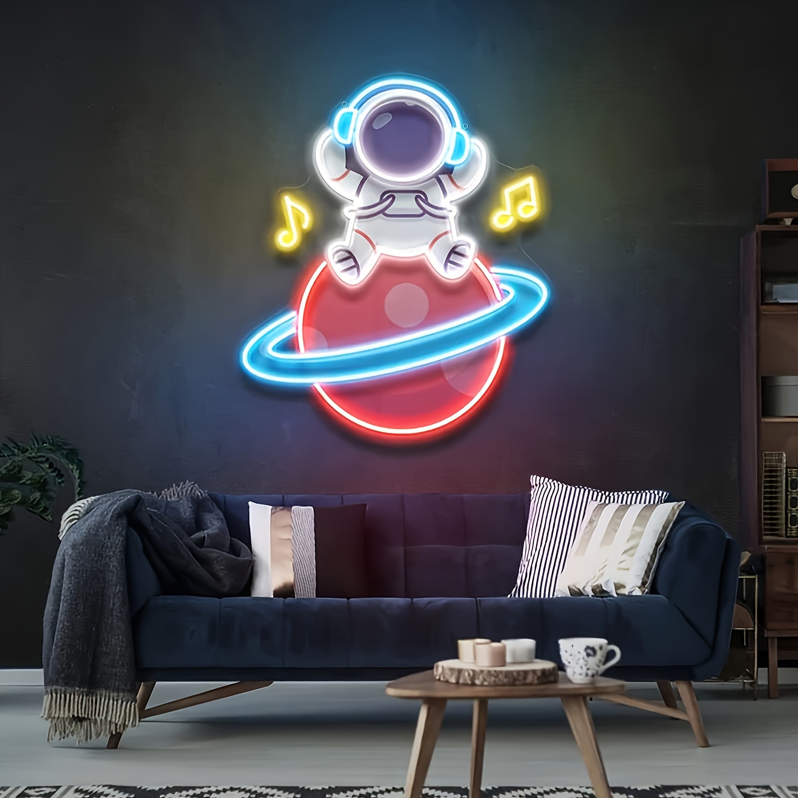 Spaceship Spacecraft Sign LED Wall Decor Wall Art Game Room Decor Gamer  Decoration LED Decor Custom LED Sign Personalized Gift 