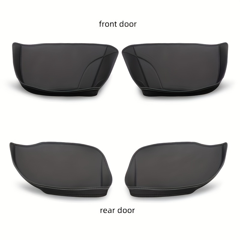  TSLAUCAY New Tesla Model Y Door Side Storage Box 4 PCS  Full-Cover Front and Rear Door Tray Organizer for Model Y TPE Door Slot  Tray Mats Interior Accessories Compatible with Model