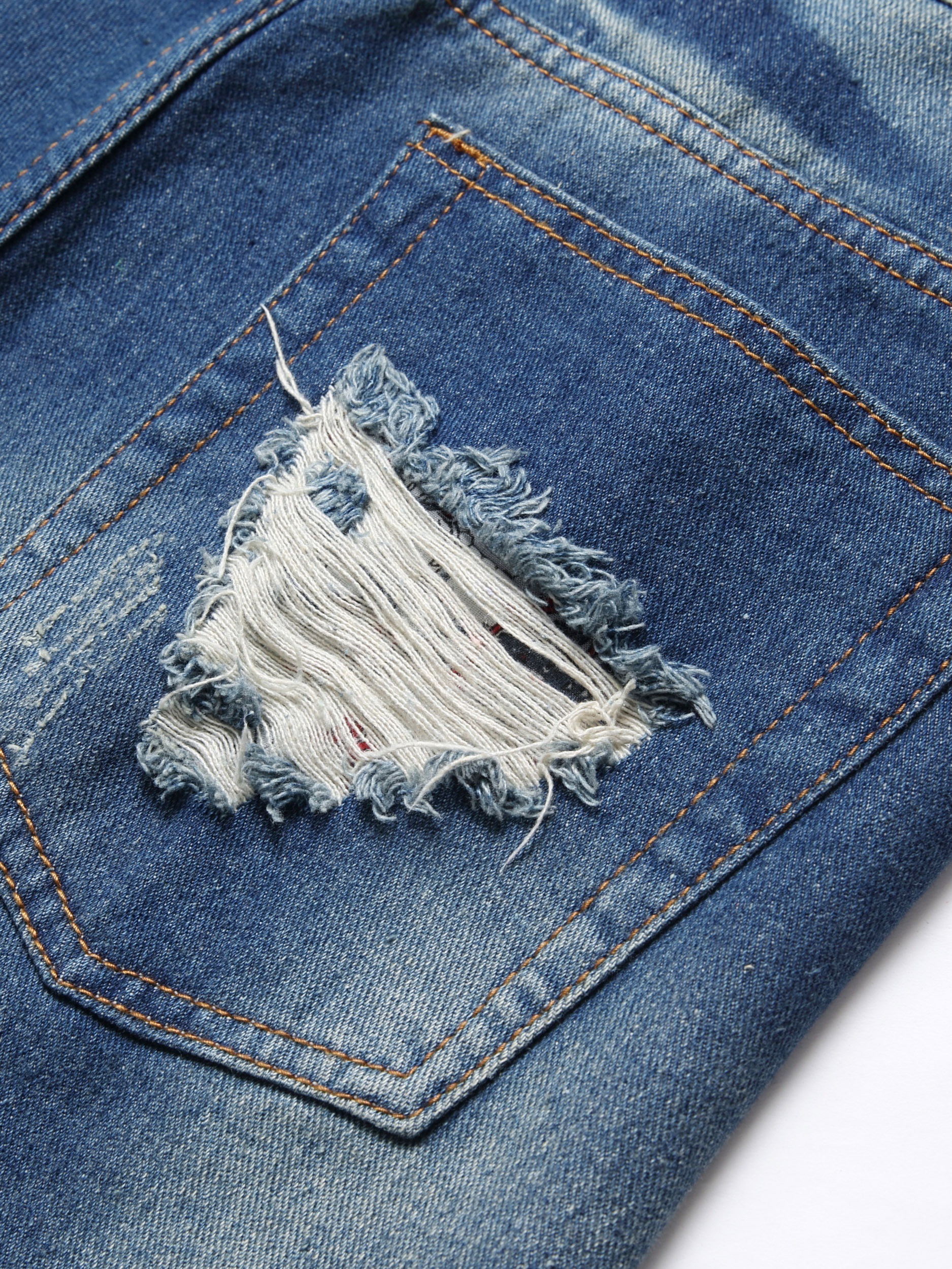 Men's Ripped Denim Shorts Distressed Street Style Summer Casual