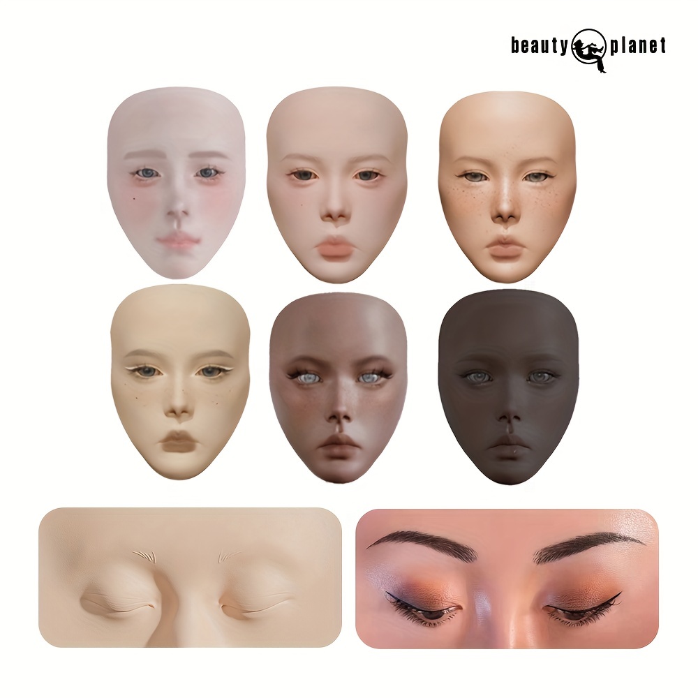 WBCBEC 1PCS Makeup Practice Face, 3D Board Realistic Pad for Makeup Ar –  TweezerCo