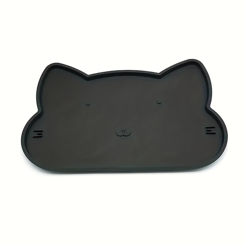 Cat Head Shaped Pet Feeding Mat, Anti Overflow Non-slip Cat Food Mat  Waterproof Leak Proof Cat Bowl Mat With Raised Edge - Temu