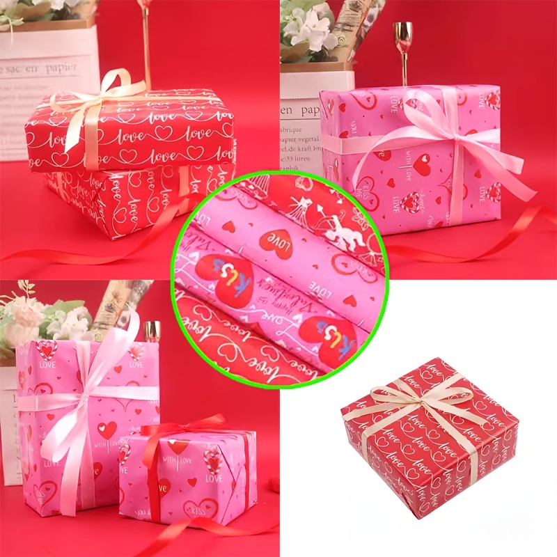SANNIX 100 hojas de papel de seda para el día de San Valentín, papel de  regalo a granel para cajas de envolver regalos, manualidades, cumpleaños