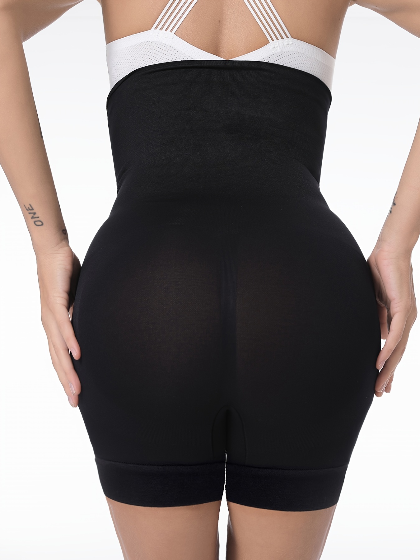High Waisted Short, Black Comfy Tummy Control Shapewear Thigh Slimmer  Seamless For Women M/L 