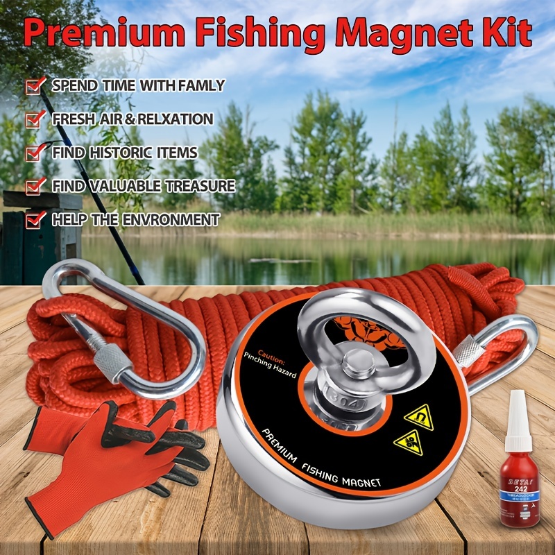 Strong Neodymium Fishing Magnet Max1100 Lbs Retrieving In - Temu