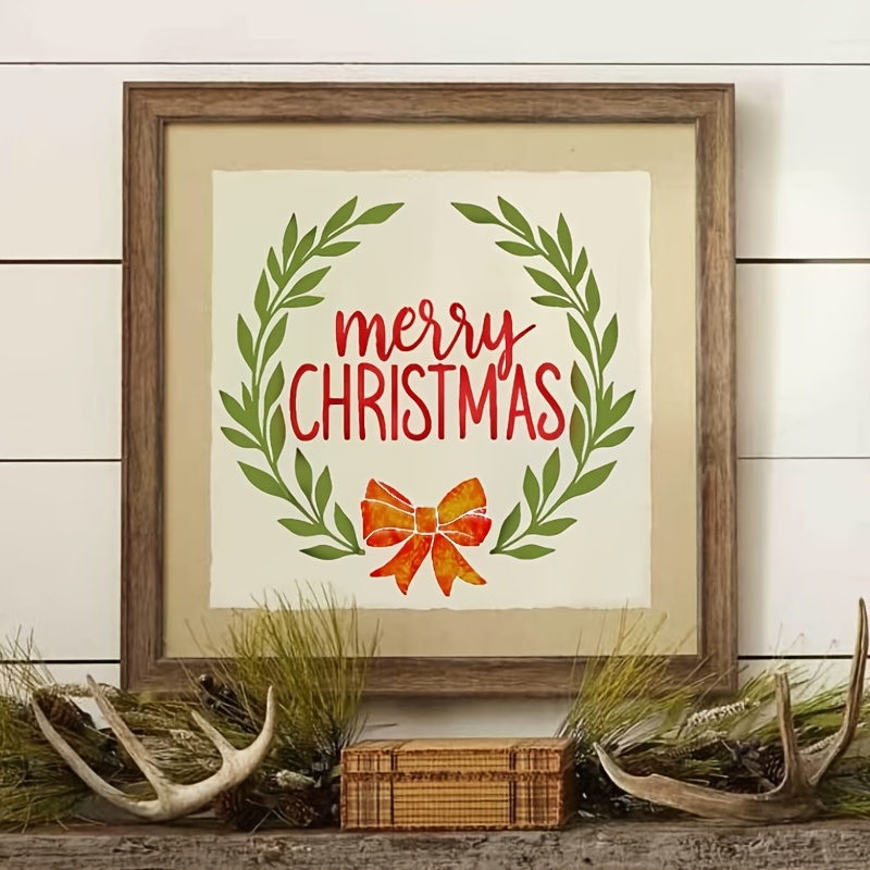 Large Christmas Stencils Stencils Painting Wood Reusable - Temu