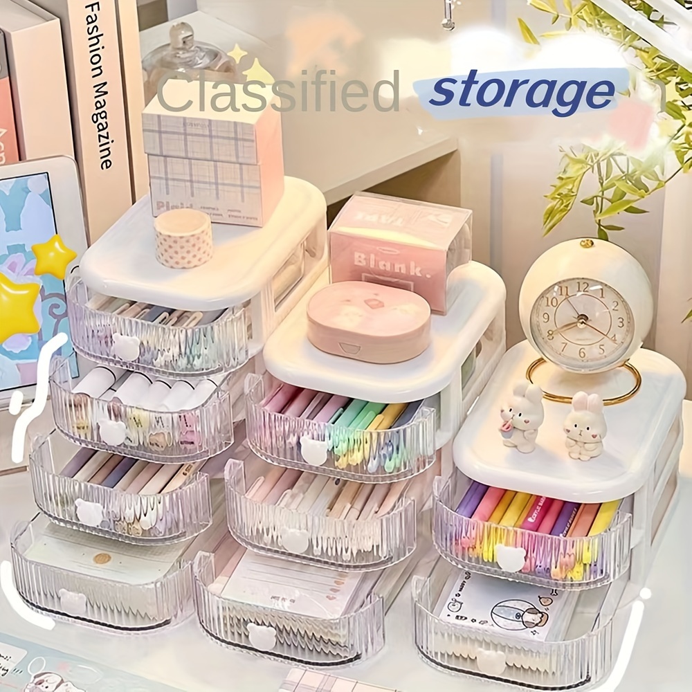 Children Hair Strap Accessories Storage Box Hairpin Rubber Band Jewelry  Makeup Organizer 3 Layer Classify Portable Medicine Bin