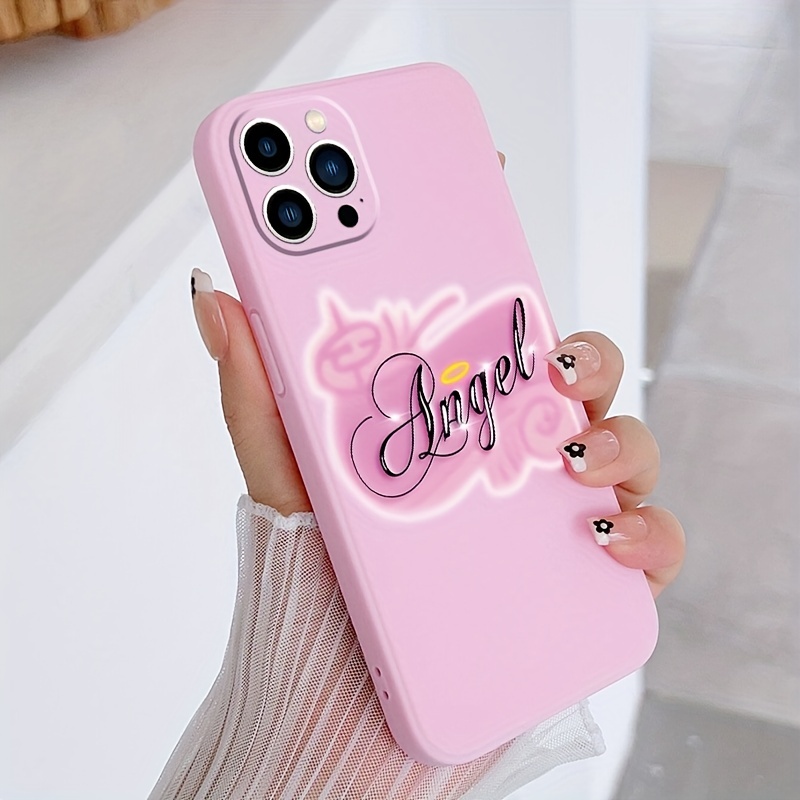 Funda de teléfono con diseño de carta de ángel rosa - Perfecta para *  iPhone 14/13/12/11/XS/XR/X/7/Plus Pro Max Mini