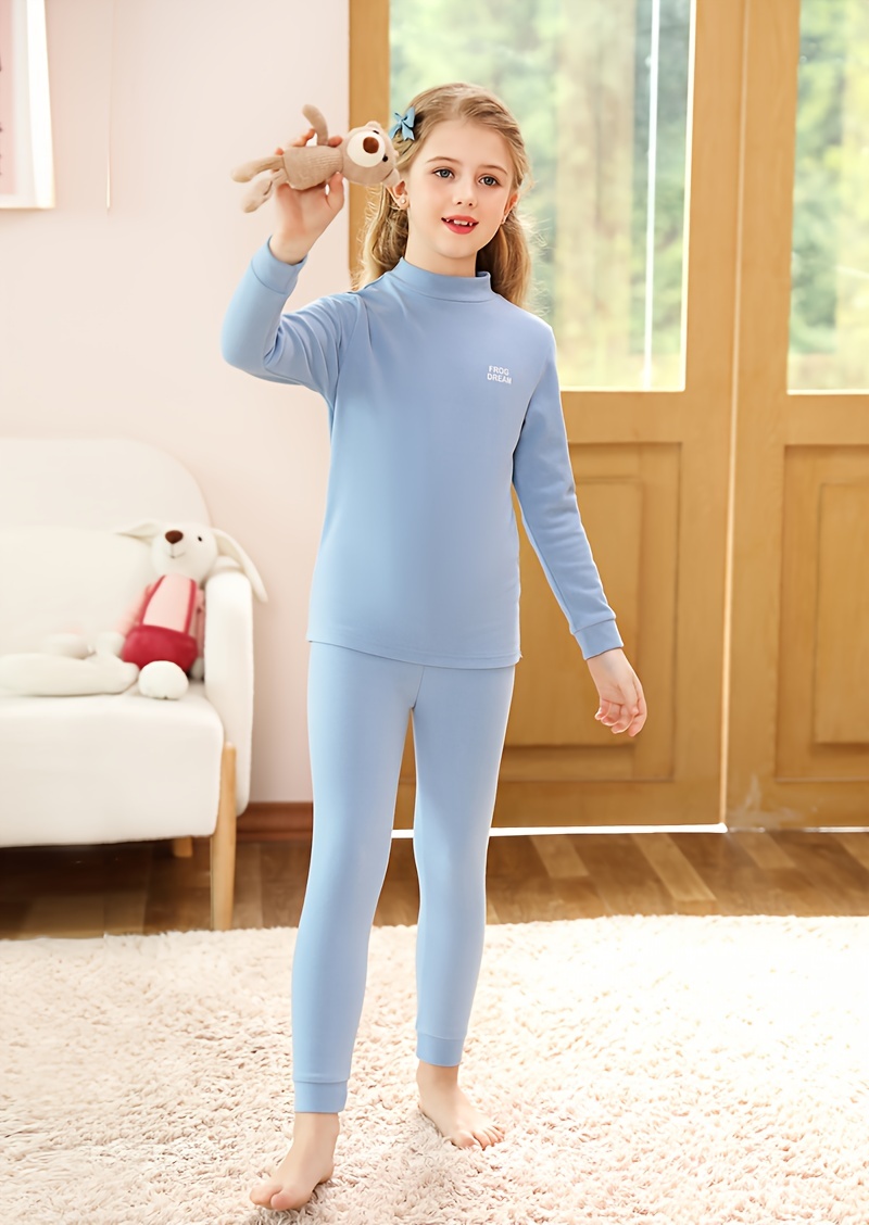 Kid's Thermal Underwear Thickened Long Sleeve Top Soft Comfy - Temu