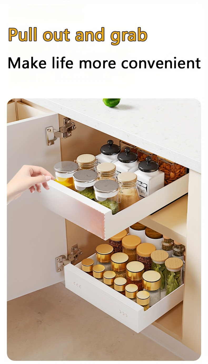 Pull Out Spice Rack Kitchen Organization Pull Out Spice Rack - Temu