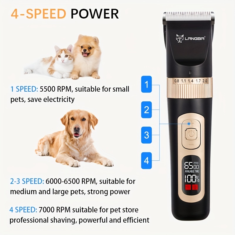 Electric Pet Hair Clipper Professional Grooming Tool Temu