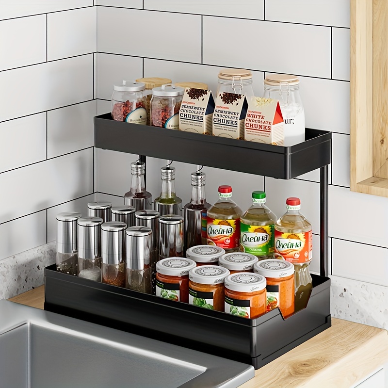 Pull Spice Rack Kitchen Organization Pull Spice Rack - Temu