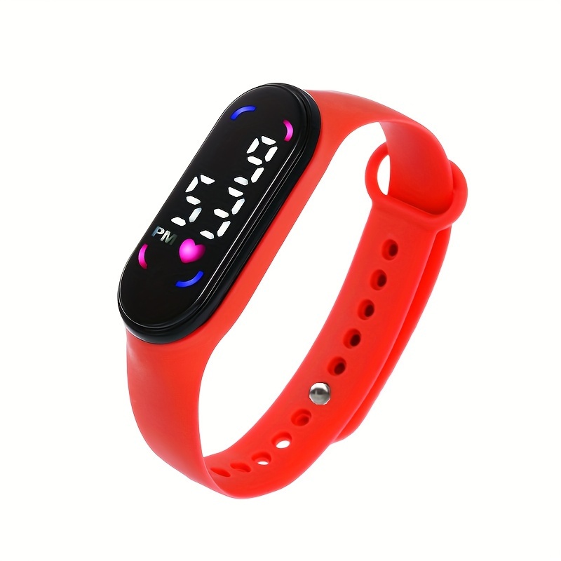 Led Touch Screen Electronic Sports Watch Wr Silicone Digital