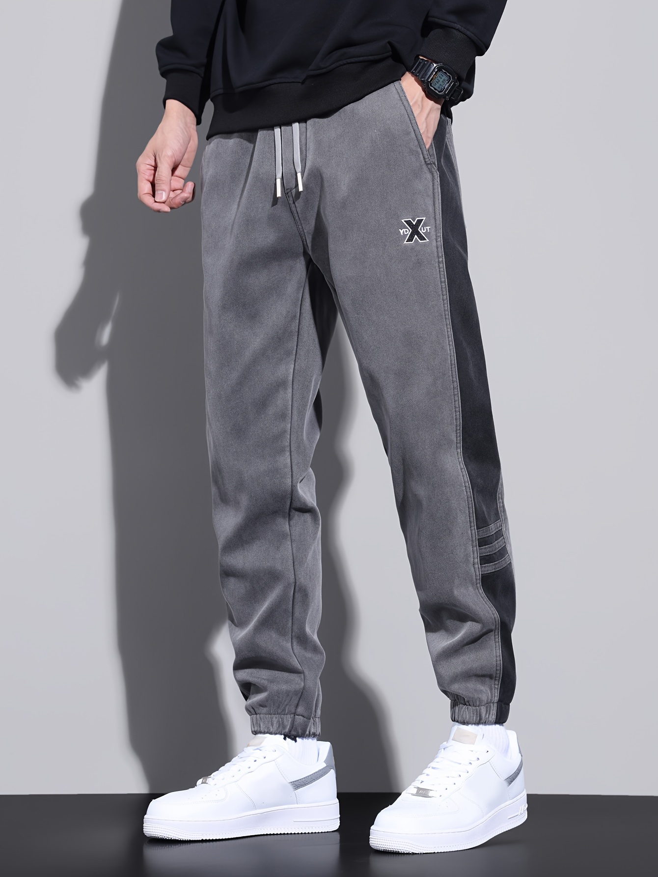 Embroidery letter drawstring jogger sweatpants sale