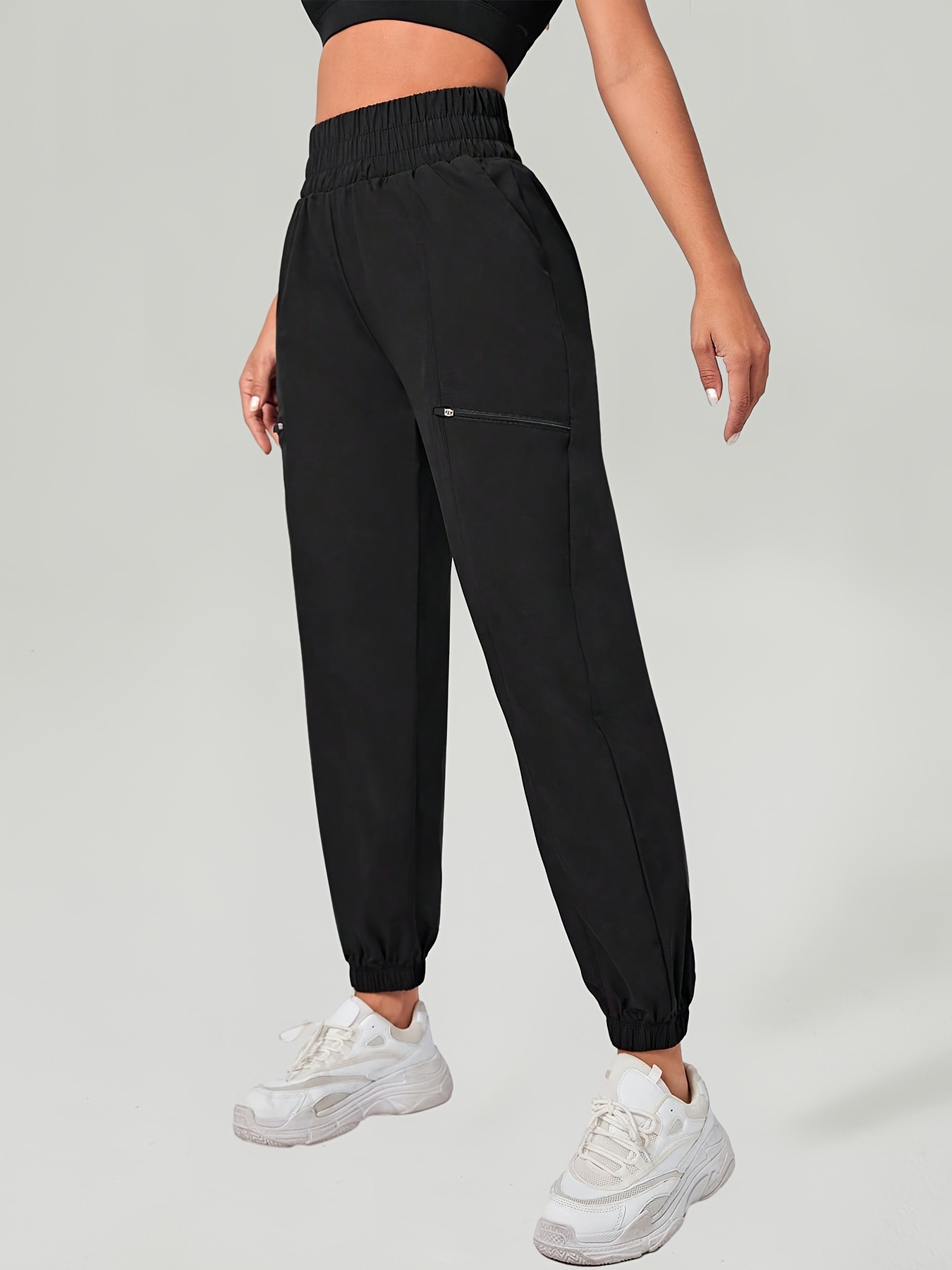 Women's Quick-drying Loose Pants With Zipper Pocket, Causal Sports Pants, Women's  Activewear - - Temu