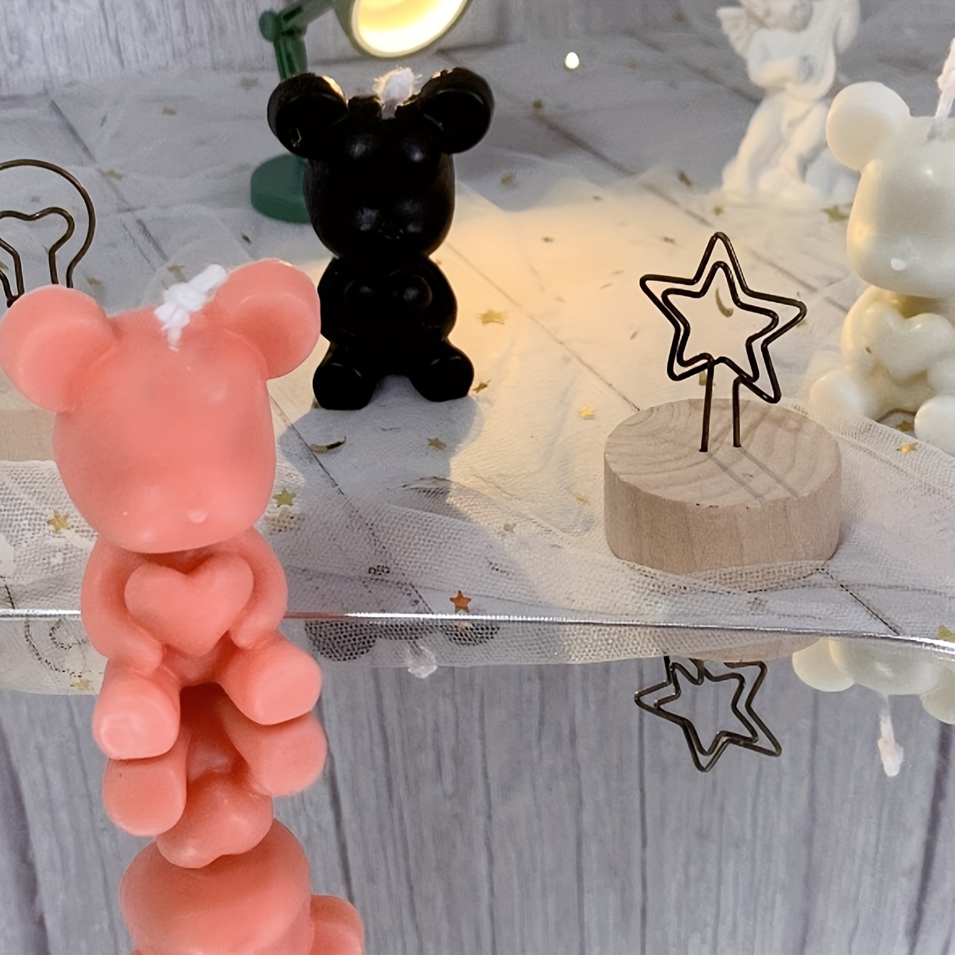 DIY Handmade Animal Teddy Bear Aromatherapy Candle Candy Chocolate