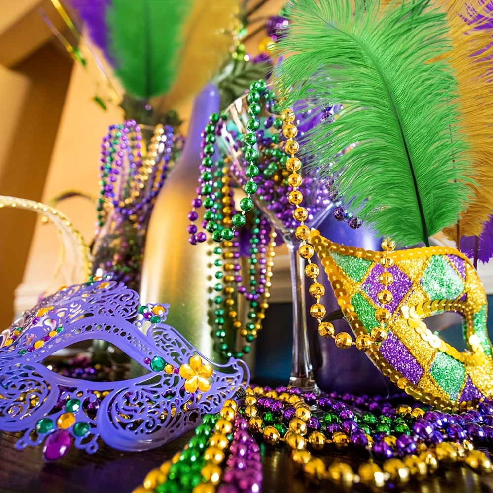 Mardi Gras Feathers Design, Party Carnival Decoration Celebration