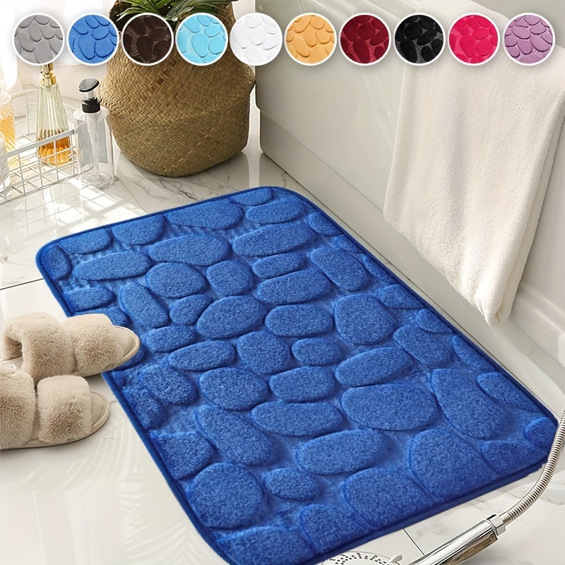 Cobblestone Bathroom Rug, Non-slip Padded Bath Mat For Shower, Comfortable  Mat With Soft Cushion, Home Decor & Accessories - Temu Australia