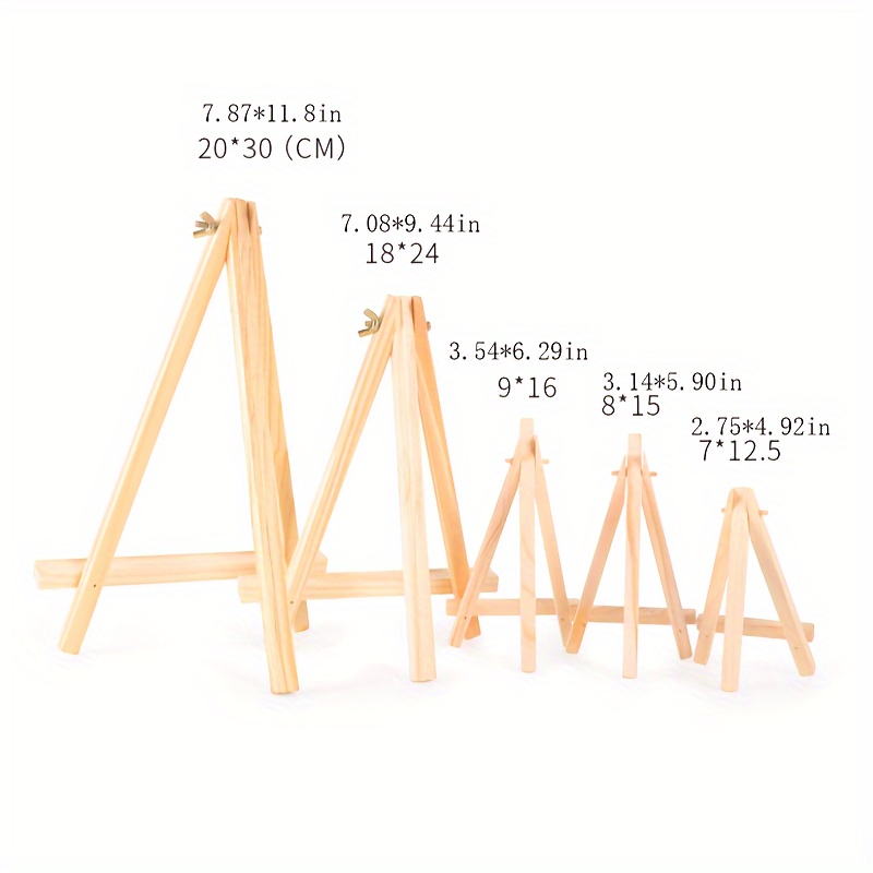 Wooden Mini Tripod Easel Mini Display Stand Metal Adjustable