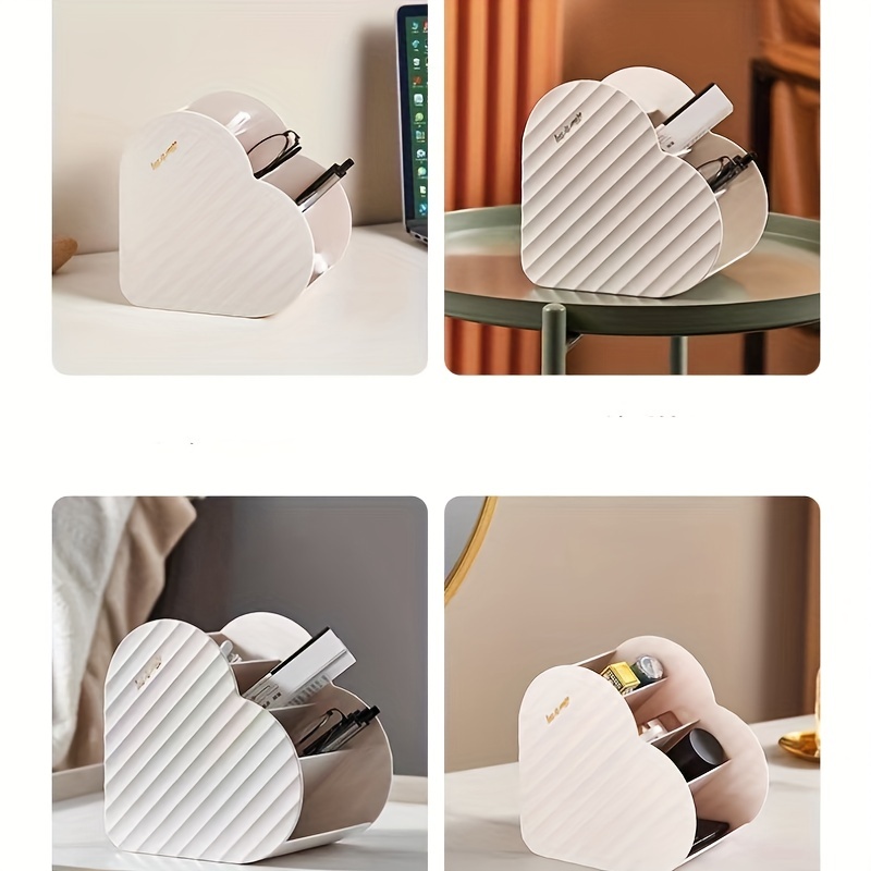 Heart Shaped Layered Storage Box for Makeup and Accessories