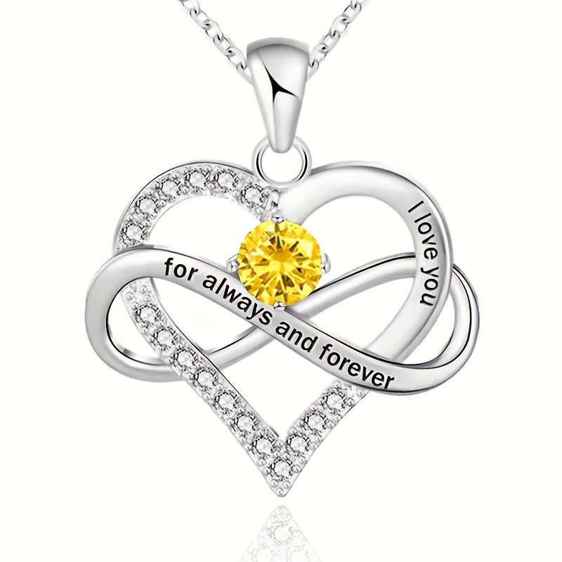 Zodiac Birthstone Heart Necklace