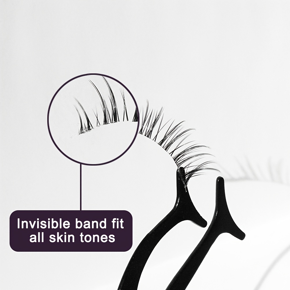 Palm Lashes Natural Look False Eyelashes Clear Band Short Lashes TS04