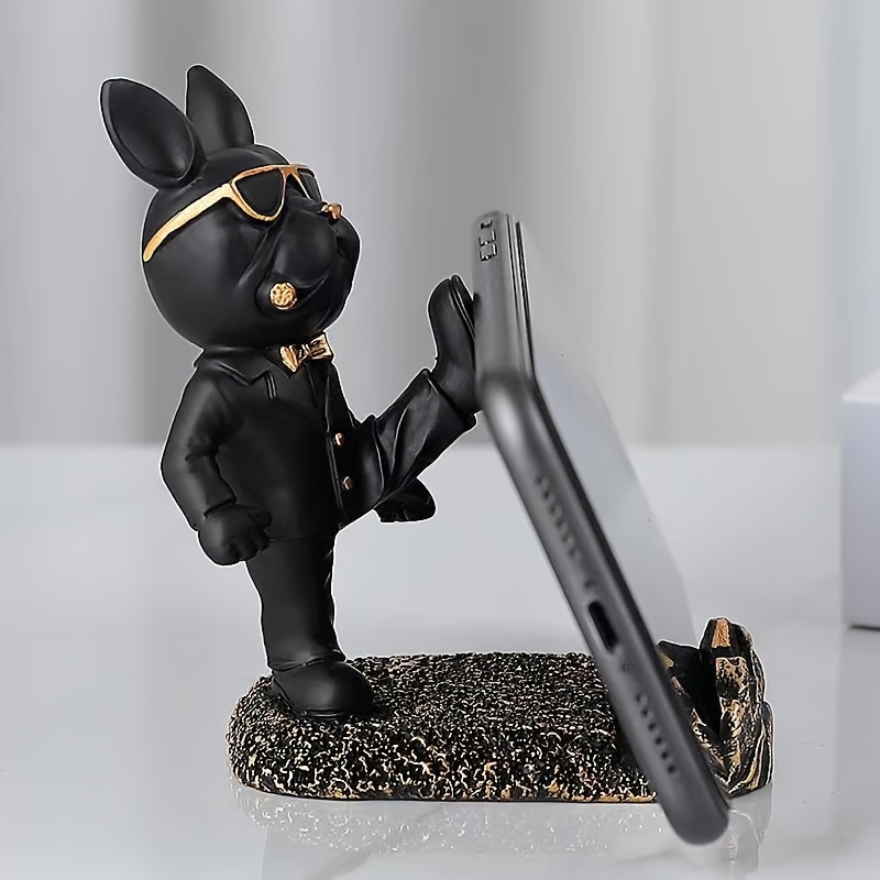 1pc Fadu Dog Mobile Phone Holder, Cute Healing Small Ornament, Office Computer Desktop Decoration, Valentine's Day Gift, New Year Gift