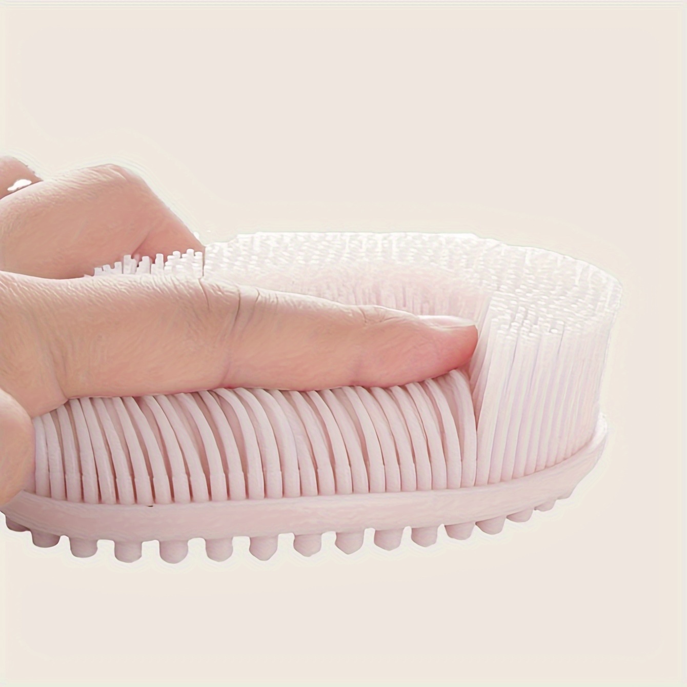 1 Bath And Shampoo Brush Silicone Body Scrubber For Use In - Temu