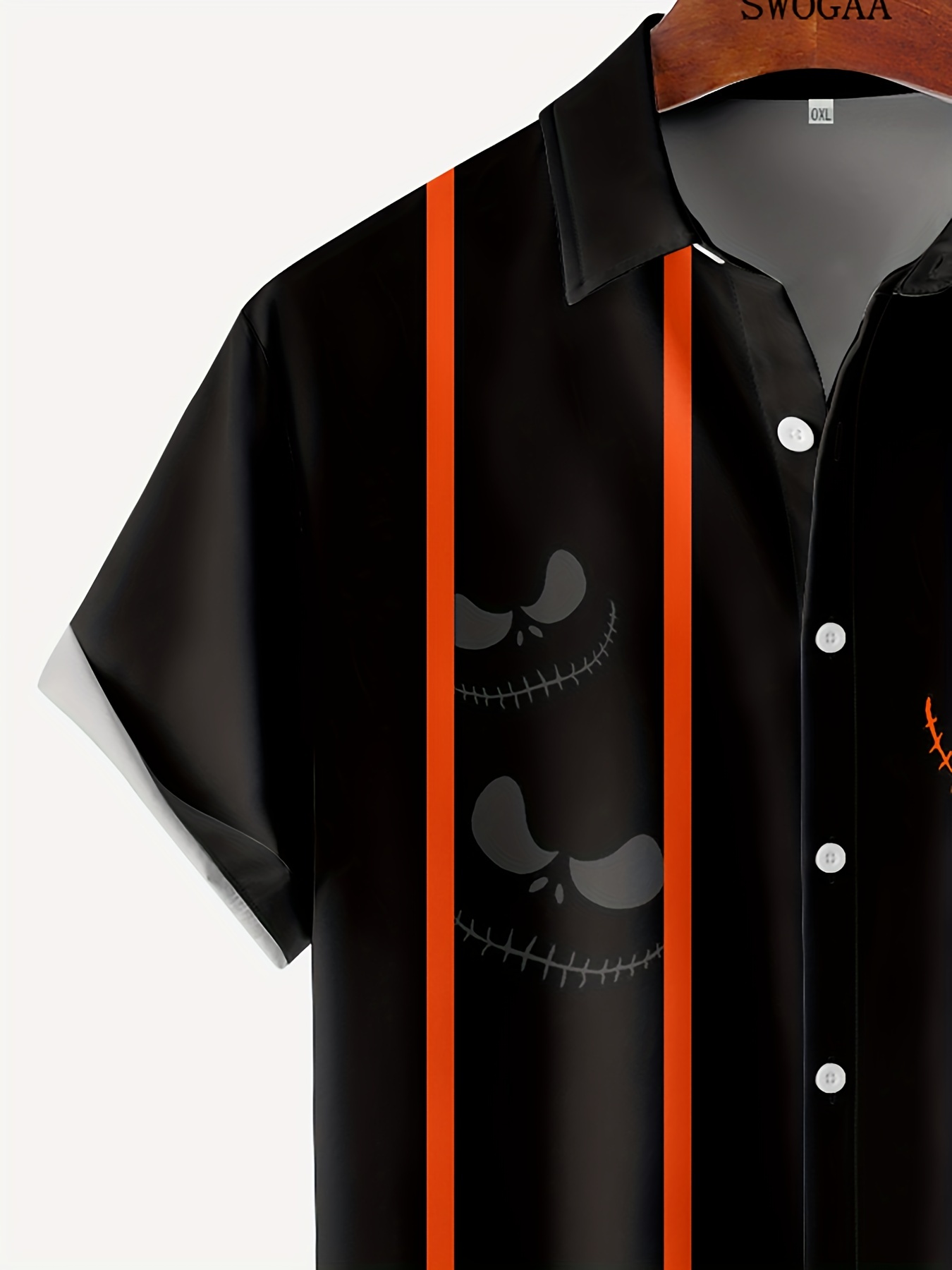 Devil face button up hot sale shirt