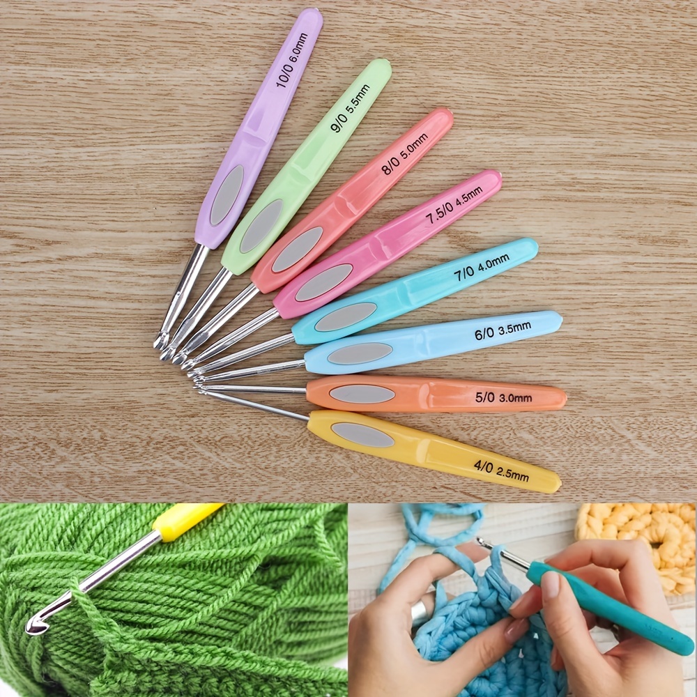 4pcs/8pcs A Set 2/2.5/3/3.5mm Aluminum Oxide Knitting Needles Crochet Hook  Weave Crochet Needles Knitted Tools Accessories