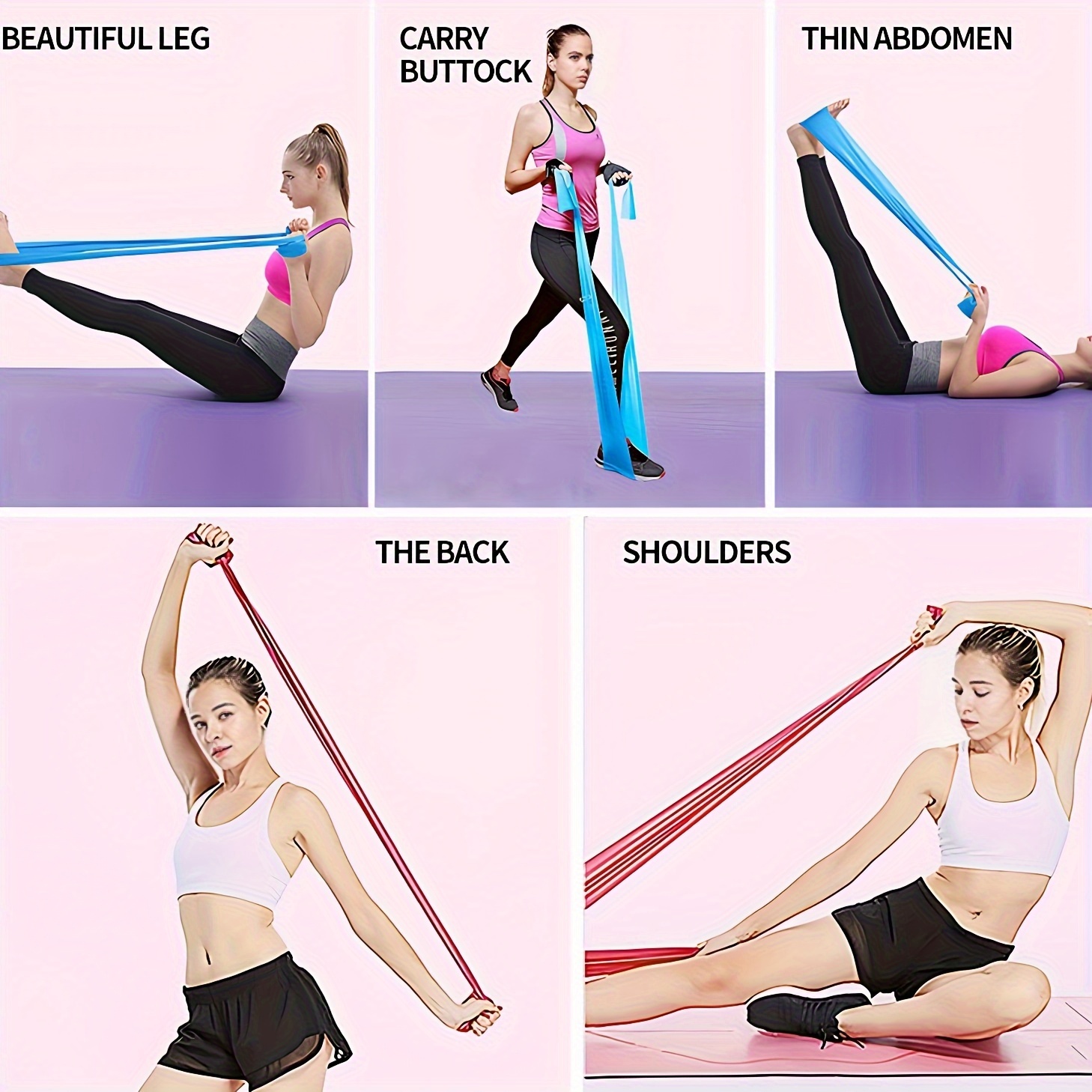 Yoga Resistance Bands, Versatile Elastic Bands for Strength Training And Stretching