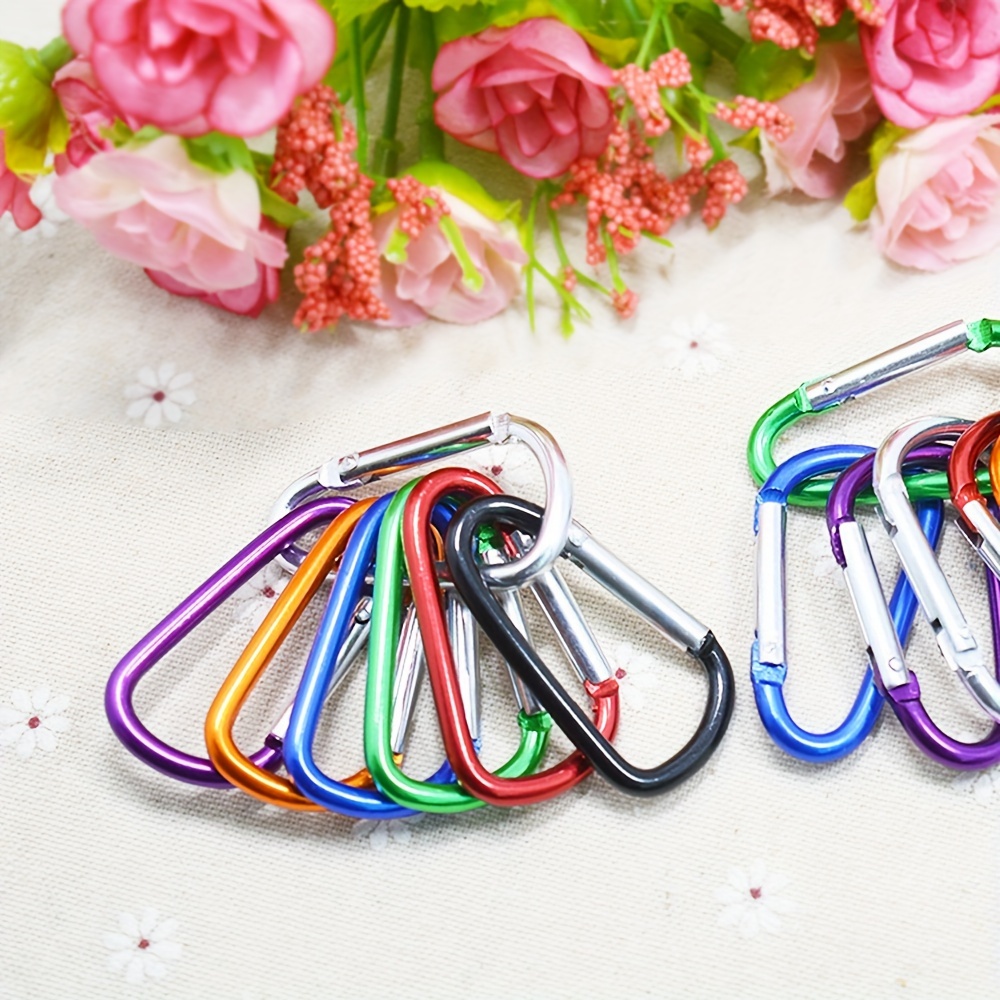 10 Pack Heavy Duty Carabiner Keychains for Camping, Hiking, Climbing
