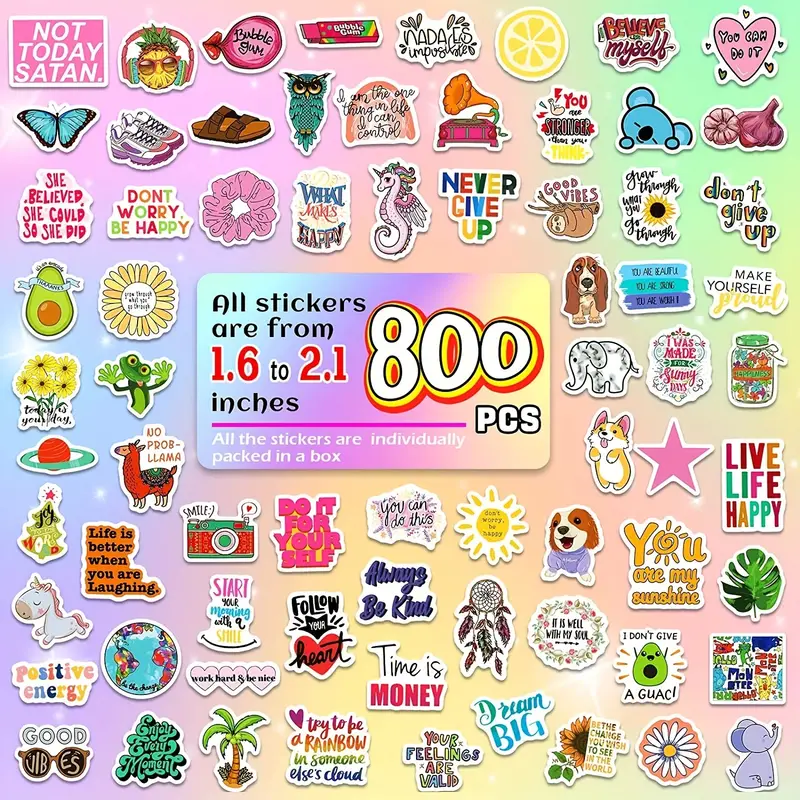 Color Series Mixed Stickers Cartoon Cute Small - Temu