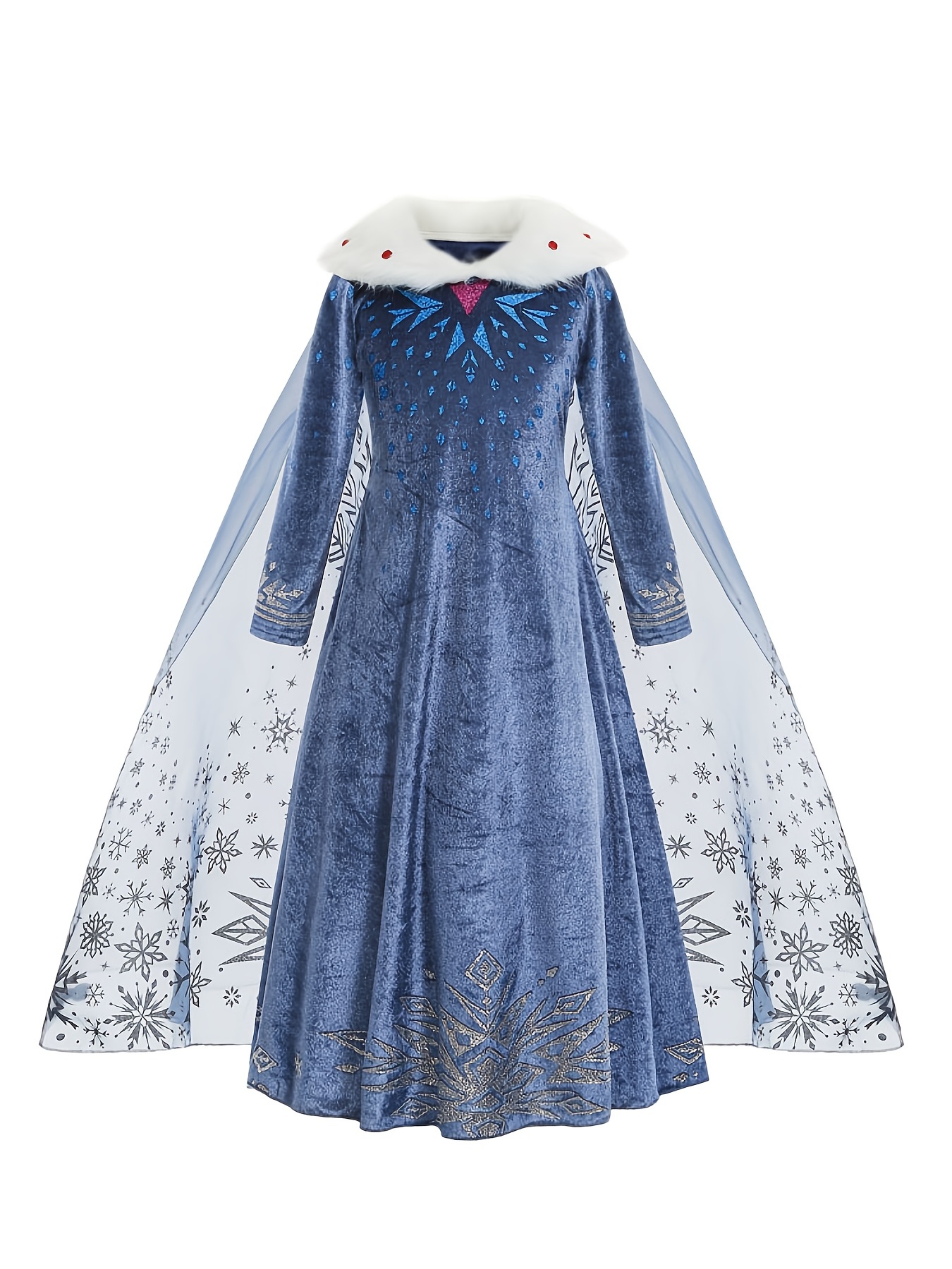 Robe Elsa pour filles Tenue princesse de fête Cosplay Anna Elsa, pour  enfants et adolescentes