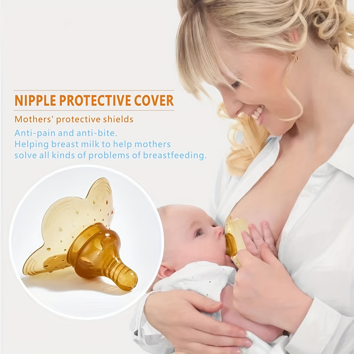 Silicone Breast Pad Anti-overflow Milk Cover Nipple Protector Nowborn Baby