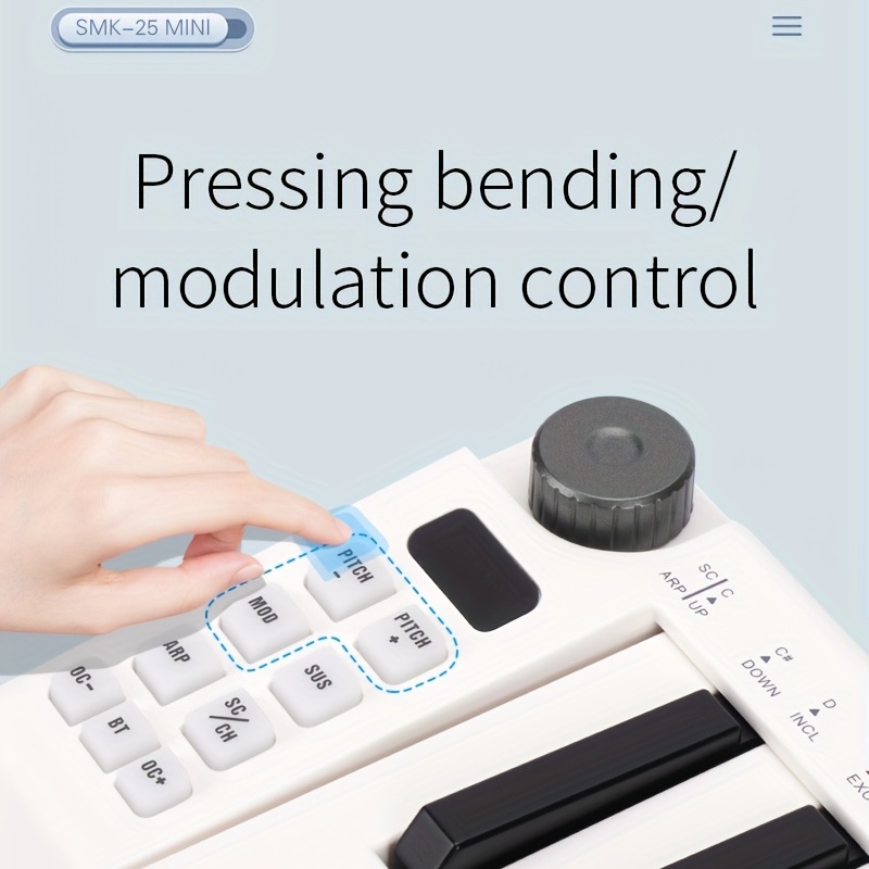 Teclado Controlador Midi 25 Teclas Miniteclado Usb Portátil - Temu