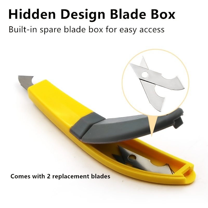 Acrylic Hook Knife Plastic PVC Cutter Craft Knife Cutting Plexiglass + 3  Blades