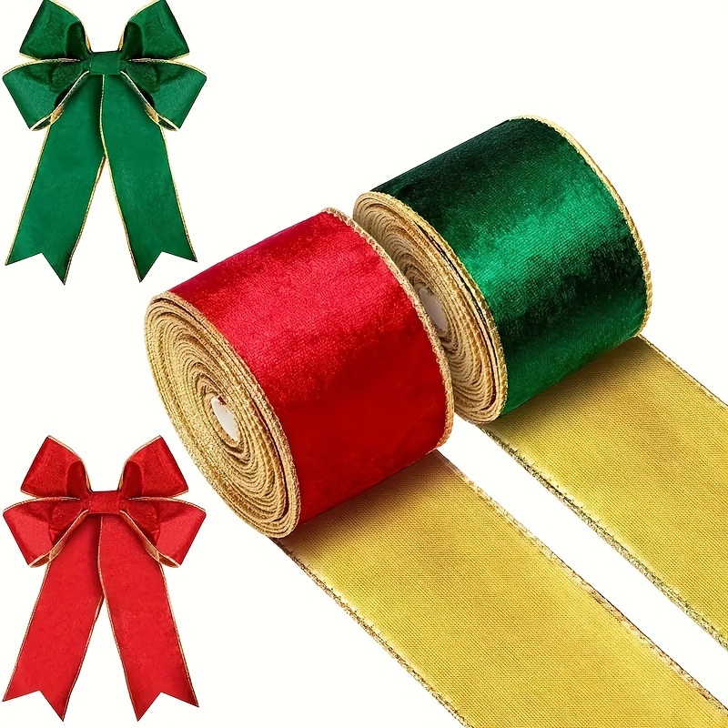 Velvet Ribbon For Gift Wrapping Christmas Tree Diy - Temu