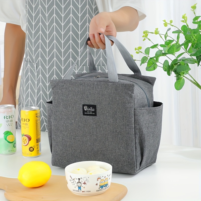 Lunch Bag Box Tote Handbag with Water Bottle Holder for Women Mom