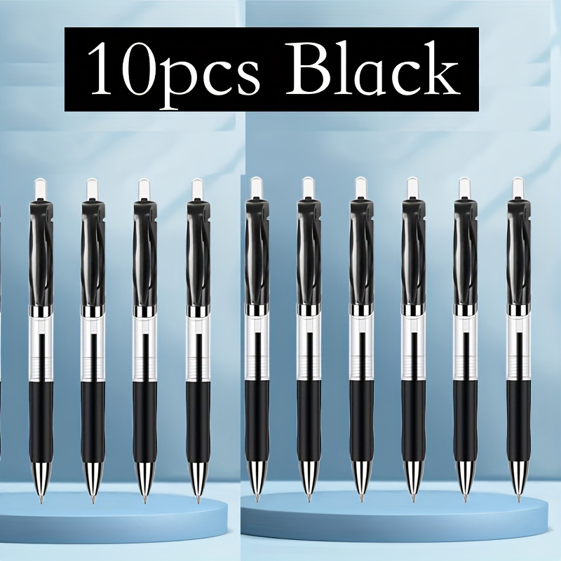 Retractable Gel Ink Roller Ball Pens Bold Point Black Exam - Temu