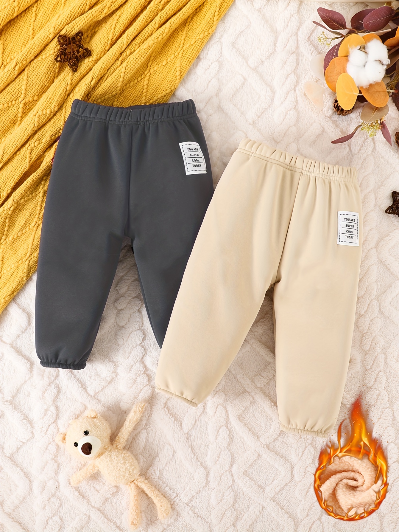 Acheter Pantalon d'hiver décontracté pour fille et garçon, en coton  rembourré, épais et chaud, imperméable, taille haute élastique, pour bébé  et enfant