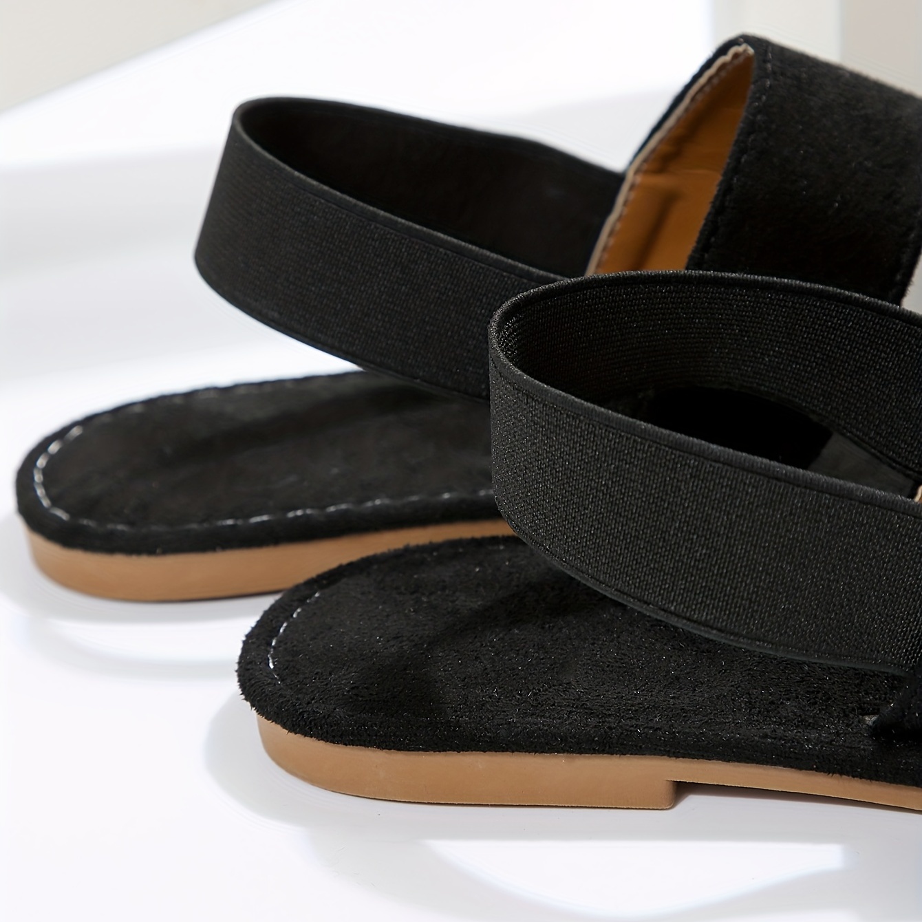 New look black online sandals flat