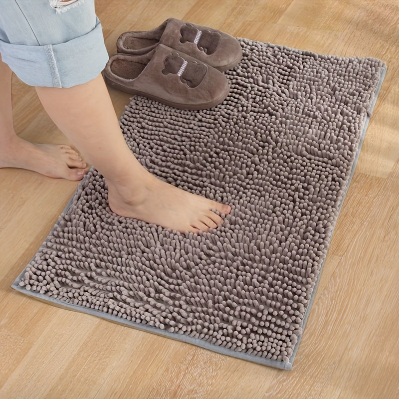 Gray Grip Bath Mat 60x40, Thickened Soft Absorbent Chenille Area Rug,  Rubber Backed Quick Drying Microfiber Mat, Shower Floor Machine Washable  Carpet, Bathroom Runner Bath Mat Accessory Decor - Temu