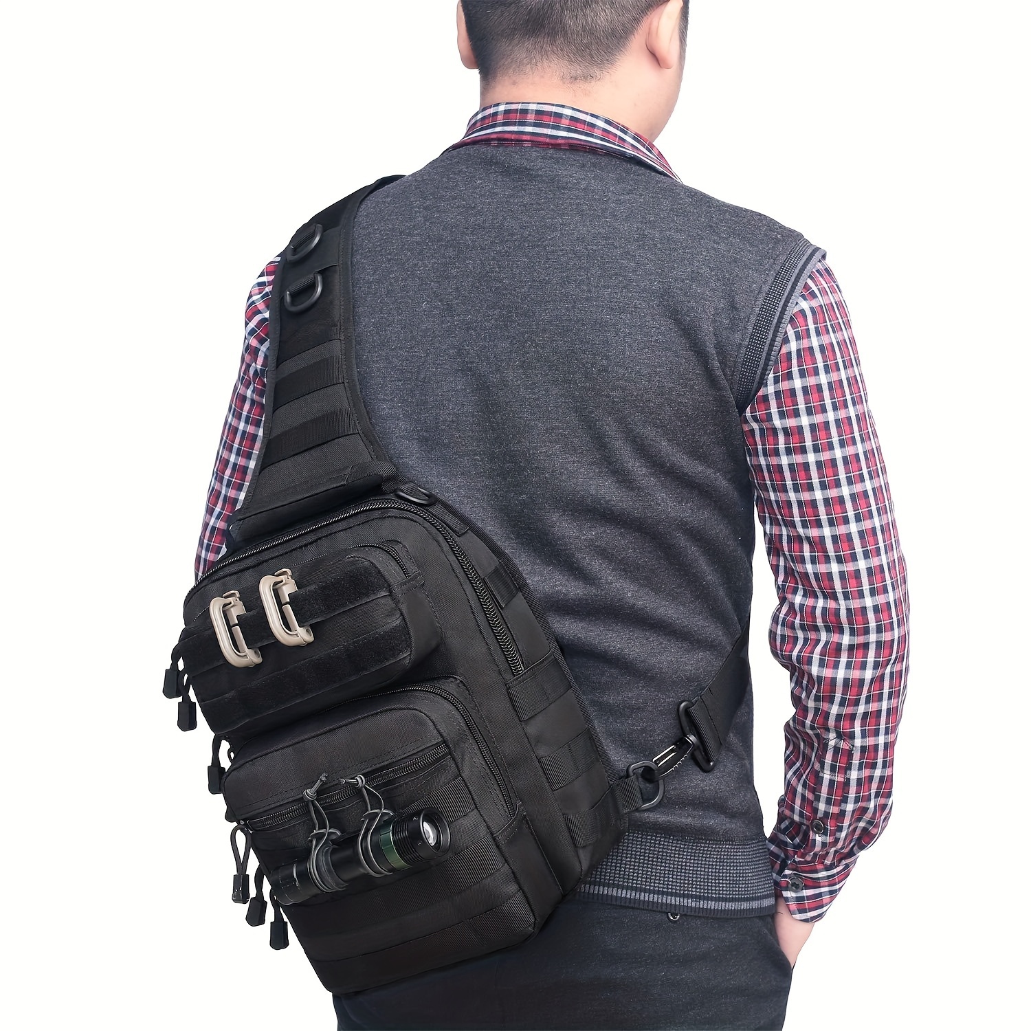 Sling Bag Shoulder Sling Backpack Molle Backpacks Include - Temu